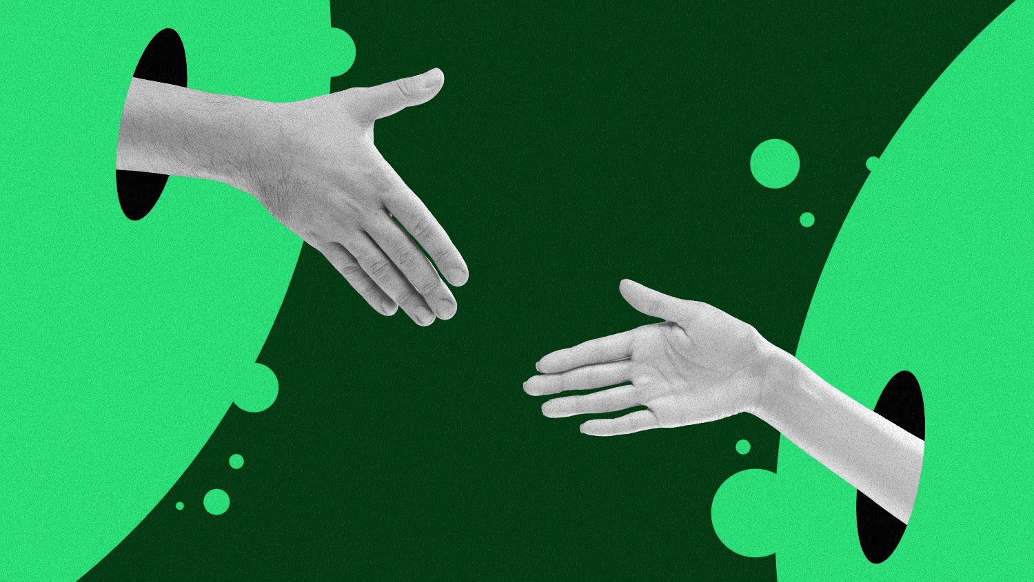 Reaching out for a handshake