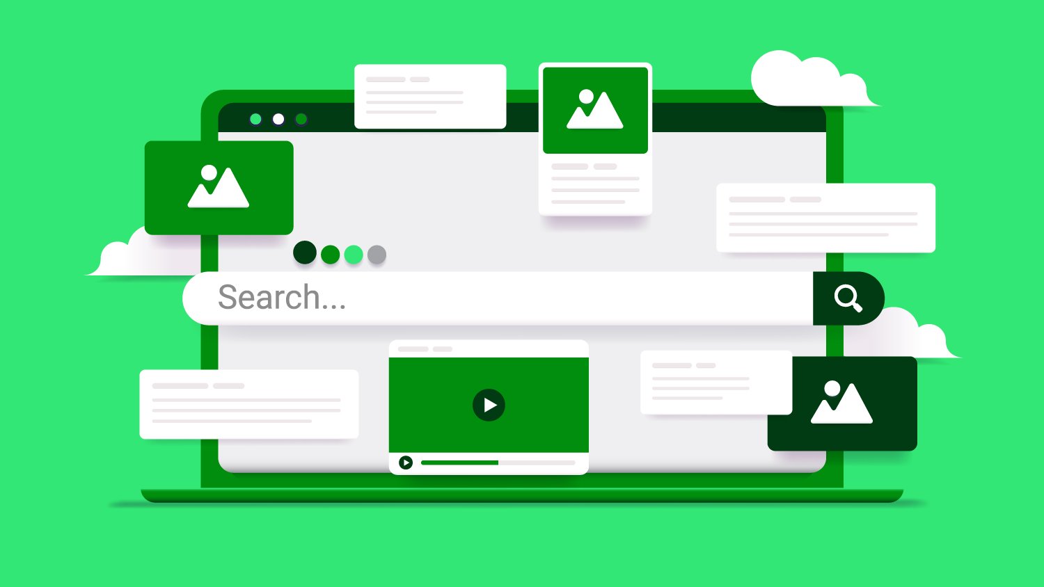 Using a laptop to search the world wide web