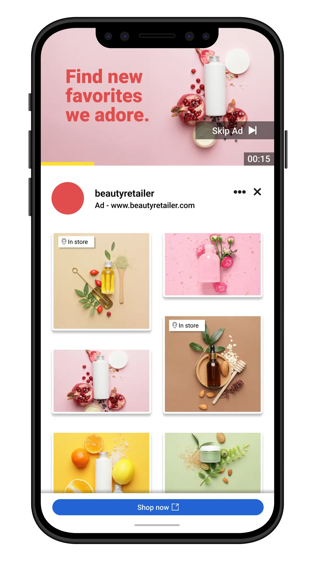 Rendering of an Ad on mobile phone screen