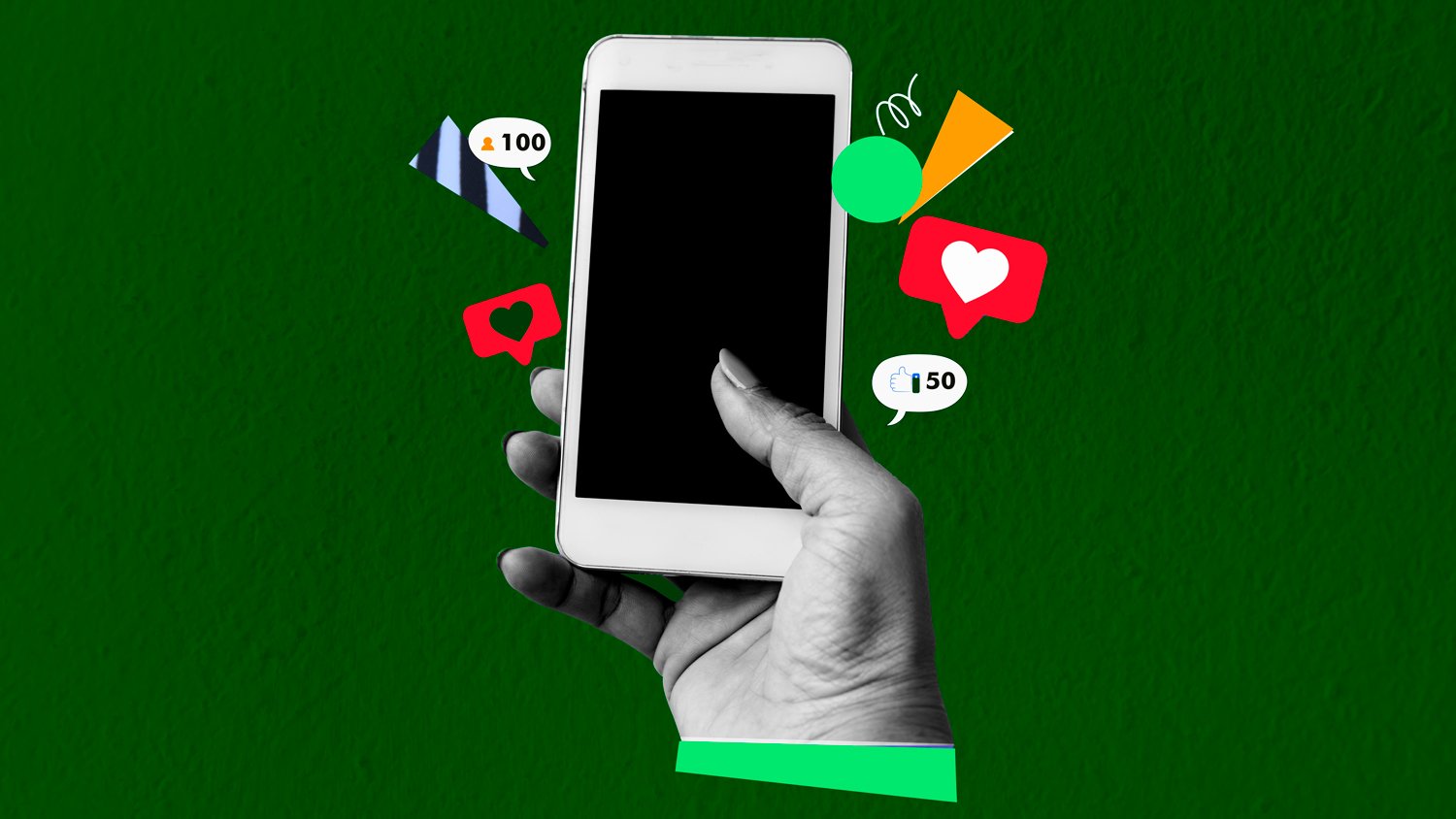 Composite Image, Hand, Heart Shape, Internet, Mobile Phone, Retro and vintage