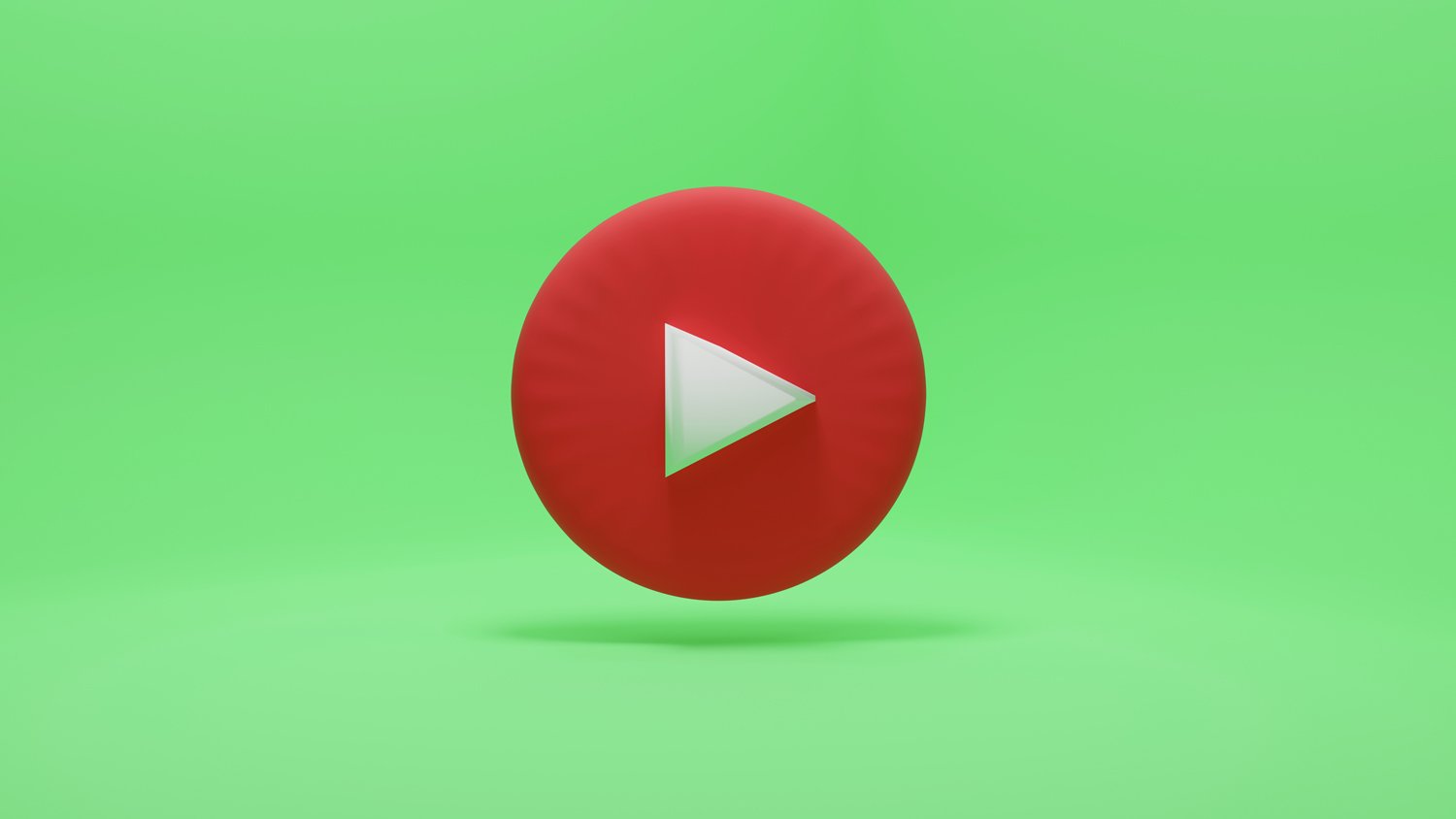 3D rendering of a youtube video play button