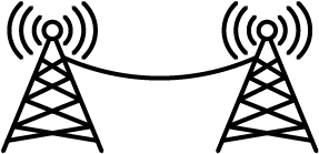 Data towers icon