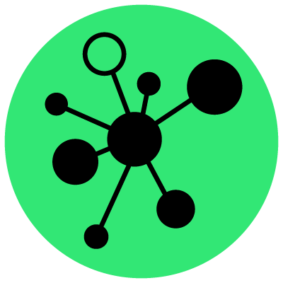 Network web icon on a green background