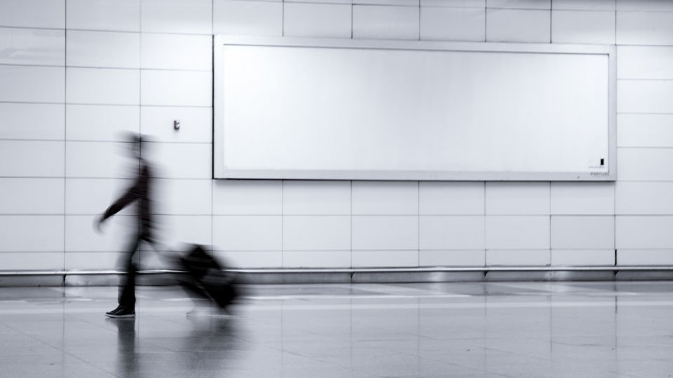 A blank billboard